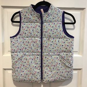 Hanna Andersson Reversible Vest Floral Purple 10